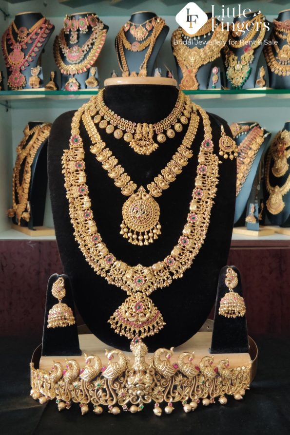 Elephant Designer Bridal Jewellery For Rent Online - Little Fingers India